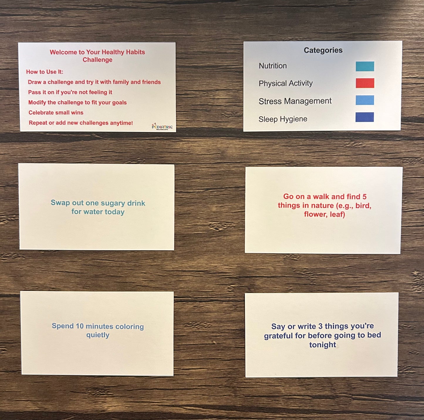 Healthy Habits Challenge Cards – Fun Wellness Game for Kids & Families